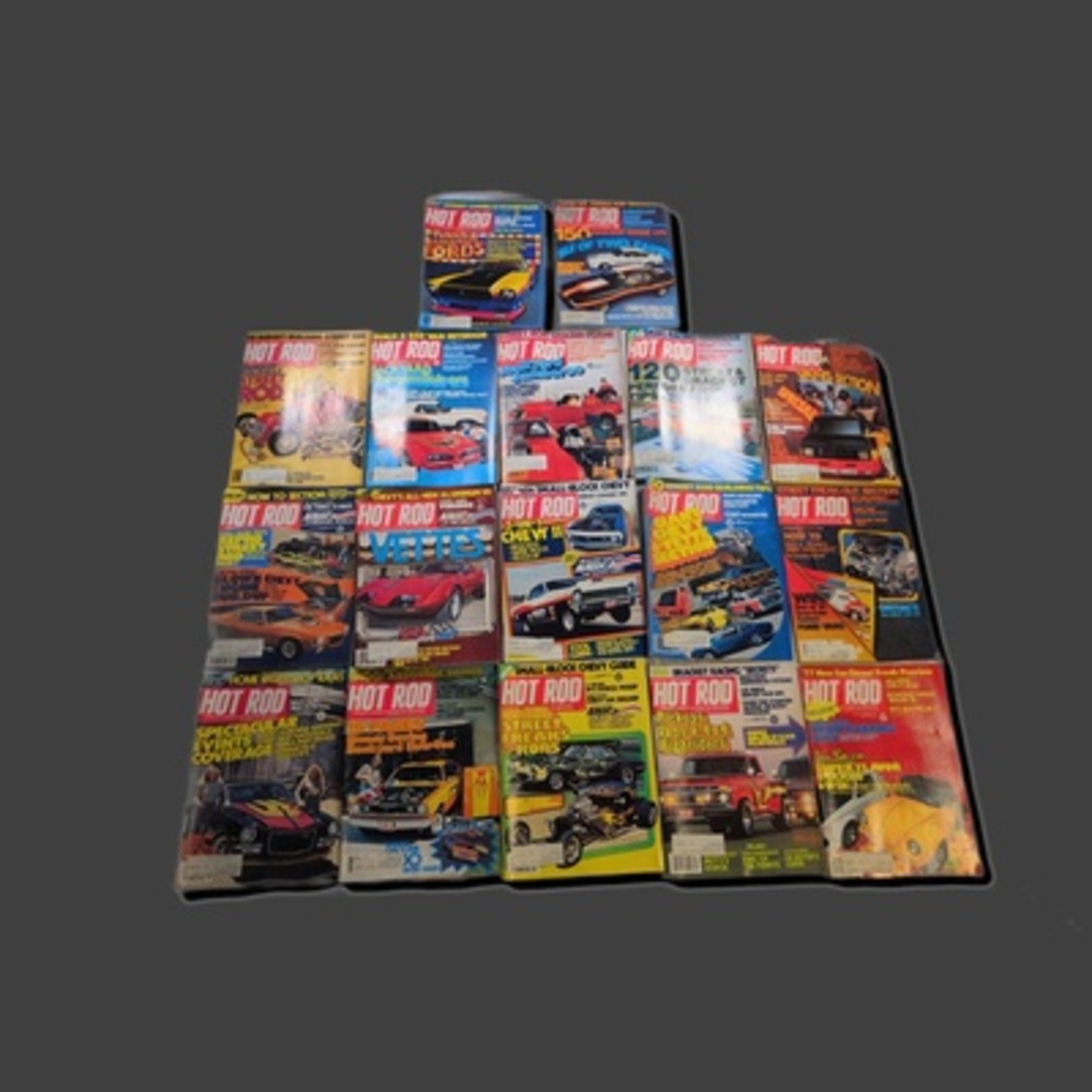 Lot of 17 Vintage Hot Rod Magazines - 1970s Classics